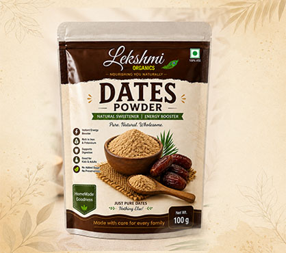 Homemade dates powder for natural sweetness and family nutrition